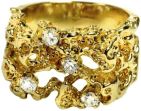 Elvis-Gold-Nugget-Style-Diamond-Ring